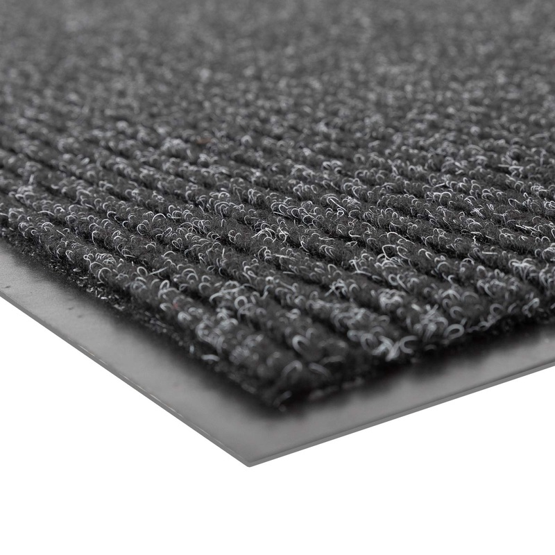 Notrax 109 Brush Step Carpeted Indoor/Outdoor Entrance Mat for Home or Office, 3' X 10', Absorbent Slip Resistant Heavy Duty Entry Mat, Charcoal, 109S0310CH