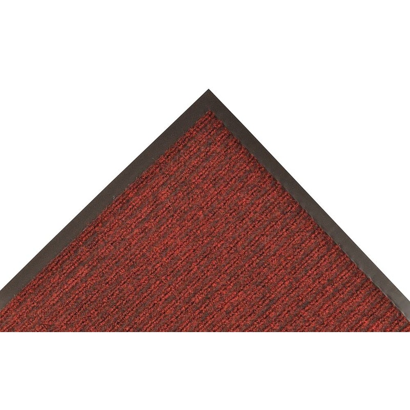 NoTrax 117 Heritage Rib Carpeted Entrance Mat for Lobbies and Indoor Entranceways, 2' x 3', Absorbent Indoor Commercial Rug for Home or Office, Red/Black, 117S0023RB