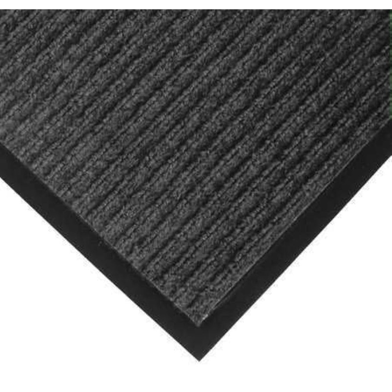 NoTrax 117 Heritage Rib Carpeted Entrance Mat for Lobbies and Indoor Entranceways, 3' x 6', Absorbent Indoor Commercial Rug for Home or Office, Charcoal, 117S0036CH