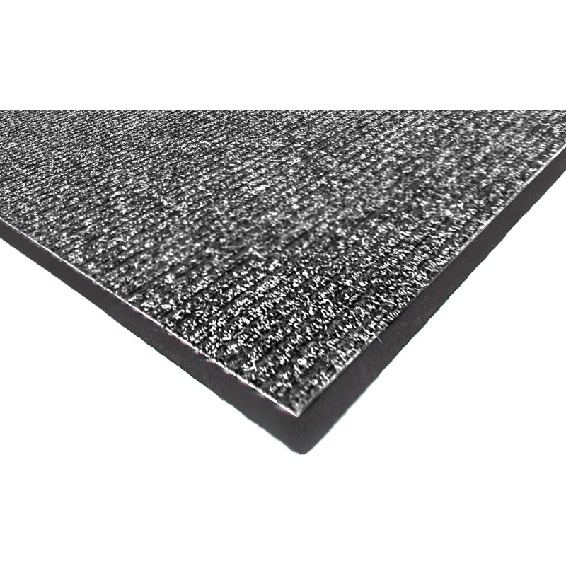 NoTrax 117 Heritage Rib Carpeted Entrance Mat for Lobbies and Indoor Entranceways, 4' x 6', Absorbent Indoor Commercial Rug for Home or Office, Gray, 117S0046GY