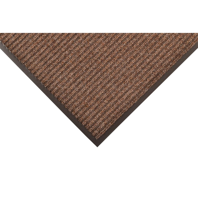 NoTrax 117 Heritage Rib Carpeted Entrance Mat for Lobbies and Indoor Entranceways, 4' x 8', Absorbent Indoor Commercial Rug for Home or Office, Brown, 117S0048BR