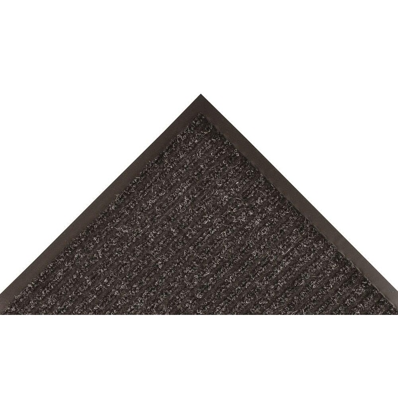 Notrax | 117S0048CH | NoTrax 117 Heritage Rib Carpeted Entrance Mat for Lobbies and Indoor Entranceways, 4' x 8', Absorbent Indoor Commercial Rug for Home or Office, Charcoal, 117S0048CH