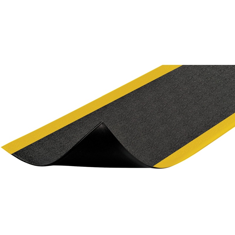 Notrax 411 Sof-Tred 3' x 60' x 3/8" Anti Fatigue Mat, Enhanced Slip Resistance with Beveled Edges and Pebbled Surface, Ideal for Industrial and Commercial Workplaces, Black, 411R0336BL