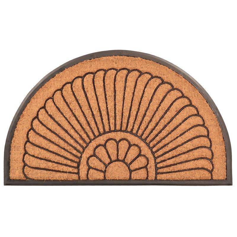 Notrax | C04S2439CR | Notrax, Crescent, Rubber-Backed Natural Coir Doormat, Entry Mat for Indoor or Outdoor Use, 24"x39", C04 (C04S2439CR)