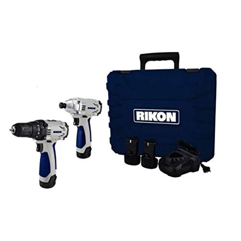 RIKON 12V Li Drill/Impact Driver Combo Pack w/2 Batteries Kit