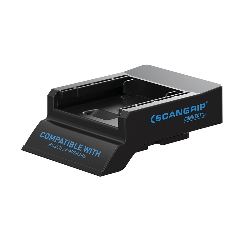 SCANGRIP Connector Designed for Bosch/AMPShare 18 V/20 V Battery Packs, Made for SCANGRIP Connect Work Lights, Features Battery Safety System