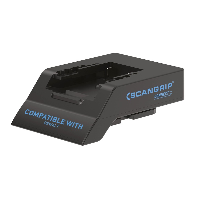 SCANGRIP Connector Designed for DeWalt 18 V/20 V Battery Packs, Made for SCANGRIP Connect Work Lights, Features Battery Safety System