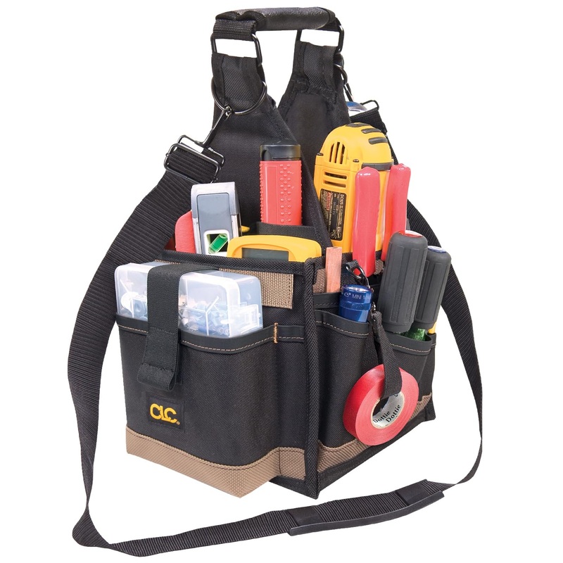 Custom Leathercraft 1526 25 Pocket Electrical and Maintenance Tool Carrier 8-Inch Toolbox