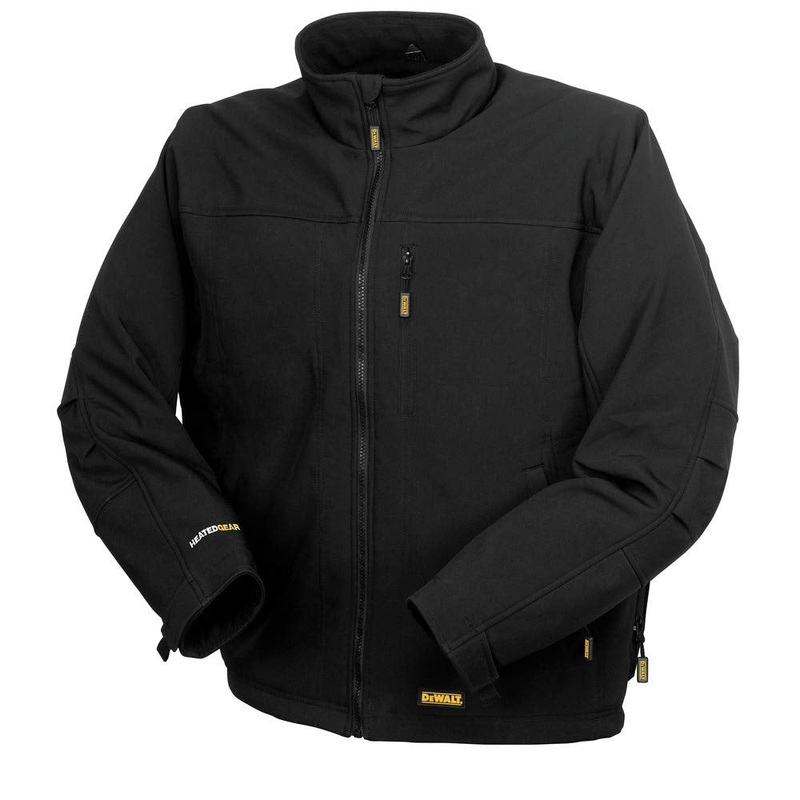 DEWALT Men's Soft Shell Heated Jacket Large Black