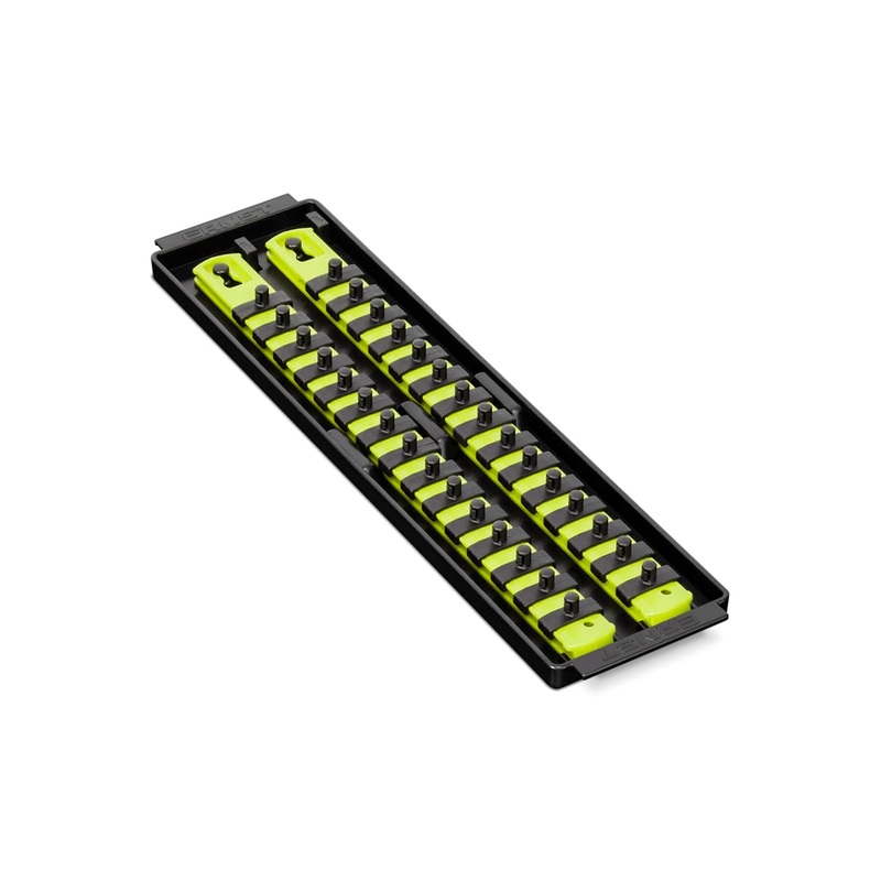 Ernst Manufacturing 8467HV 13-Inch Socket Boss, Premium 2-Rail 1/4-Inch-Drive Socket Organizer Rails, High Visibility - Made in the USA 13-INCH 1/4" Hi-viz