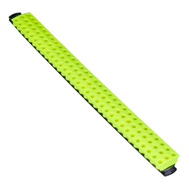 Ernst Manufacturing 96 Tool Magnetic Bit Bar, 1/4" Hex Screwdriver Bit Storage Tool Organizer - Black/Hi-Viz 96 Tool Black & Hi-Viz