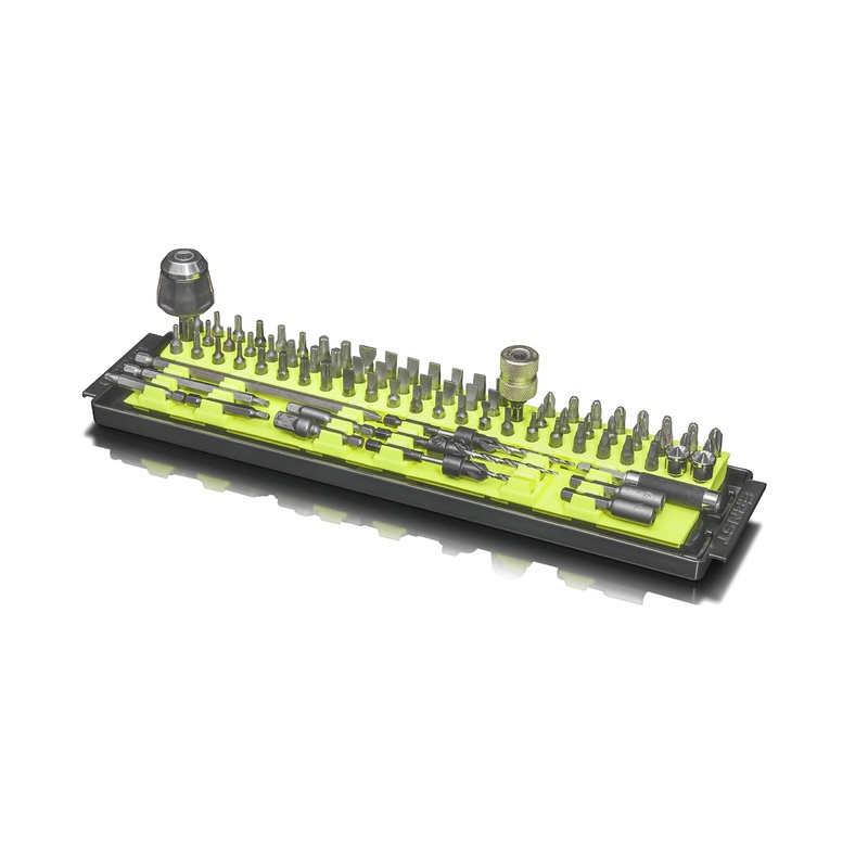 Ernst Manufacturing Bit Boss High-Density Bit Organizer for Vertical or Horizontal Storage, 90 Tool, High-Visibility with Push Button Release (Model 5720HV) Hi-Viz