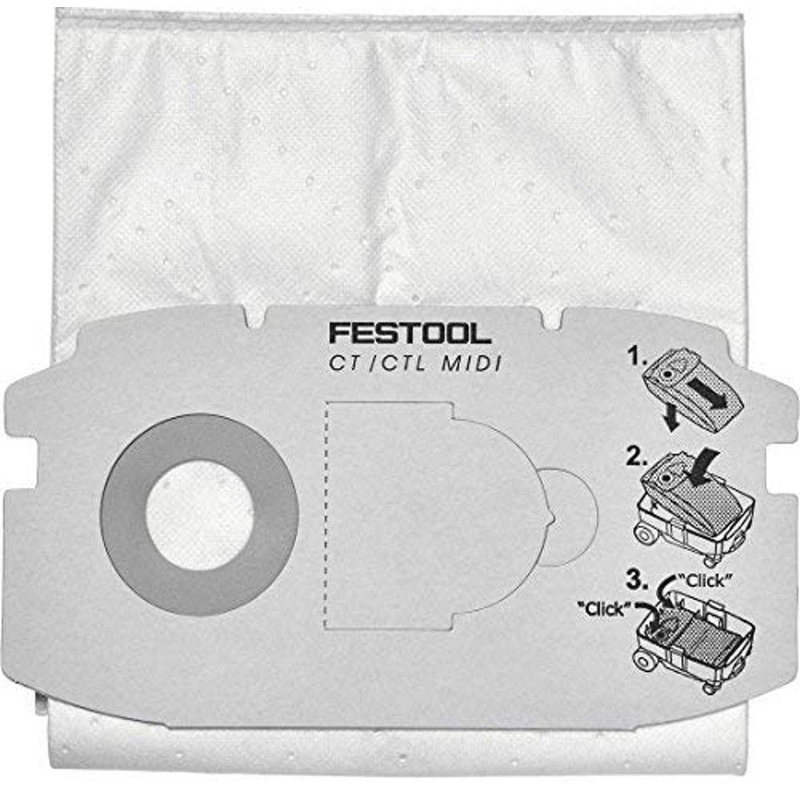 Festool 498411 Self Clean Filter Bag for CT MIDI