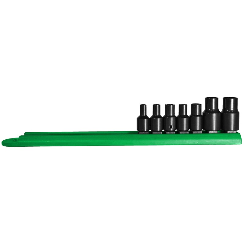 Mayhew Tools 16025 Inverted Torx Socket Bit Set, 7-Piece, Black Oxide Finish, polished chrome Polished Chrome 7-Piece Inverted Torx