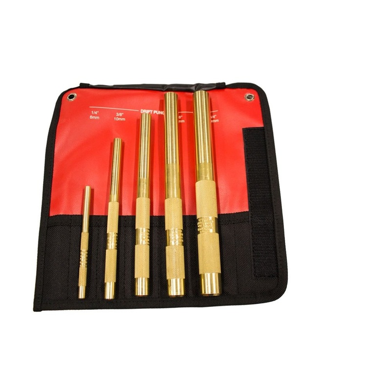 Mayhew Tools 67003 Brass Drift Punch, 5-Piece Set