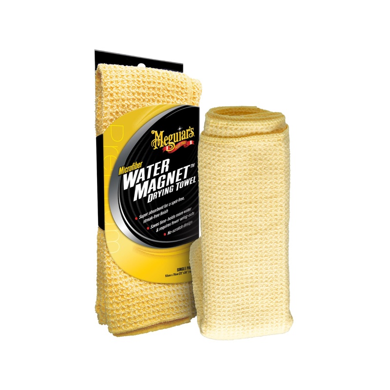 Meguiar's Water Magnet Microfiber Drying Towel, Premium Car Wash Microfiber Towel Thats Super Plush, Water Absorbent & Scratch-Free Big Microfiber Towels for Cars, 1 Pack