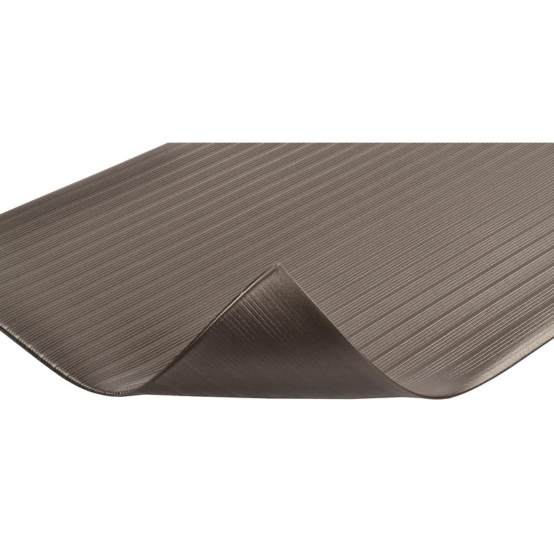 Notrax 410 Airug 4' x 60' x 3/8" Anti Fatigue Mat, Enhanced Slip Resistance with Beveled Edges and Ribbed Surface, Ideal for Industrial and Commercial Workplaces, Black, 410R0348BL Ribbed Surface 4' x 60' x 3/8" Black