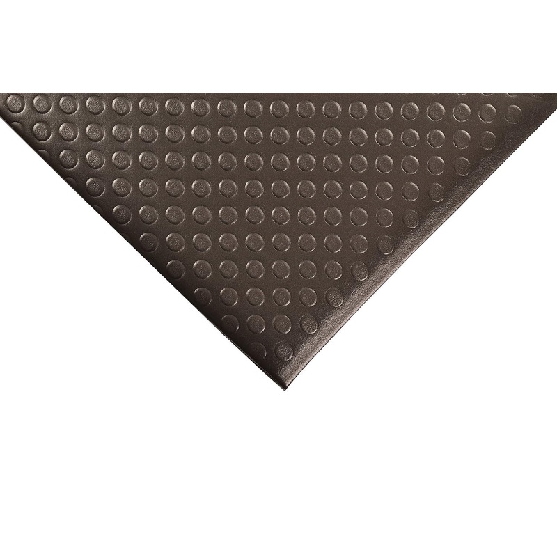 Notrax 417 Bubble Sof-Tred with Dyna-Shield 3' x 12' x 1/2" Anti Fatigue Mat, Slip Resistant Bubble Textured Surface, Ideal for Industrial and Commercial Workplaces, Black, 417S0312BL Black 3' x 12' x 1/2" Bubble Textured Surface