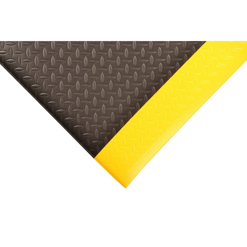 Notrax 419 Diamond Sof-Tred W/Dyna-Shield Anti-Fatigue Safety Mat, for Home or Business 3' X 12' Black/Yellow 3'W x 12'L x 1/2" Thick Black/Yellow