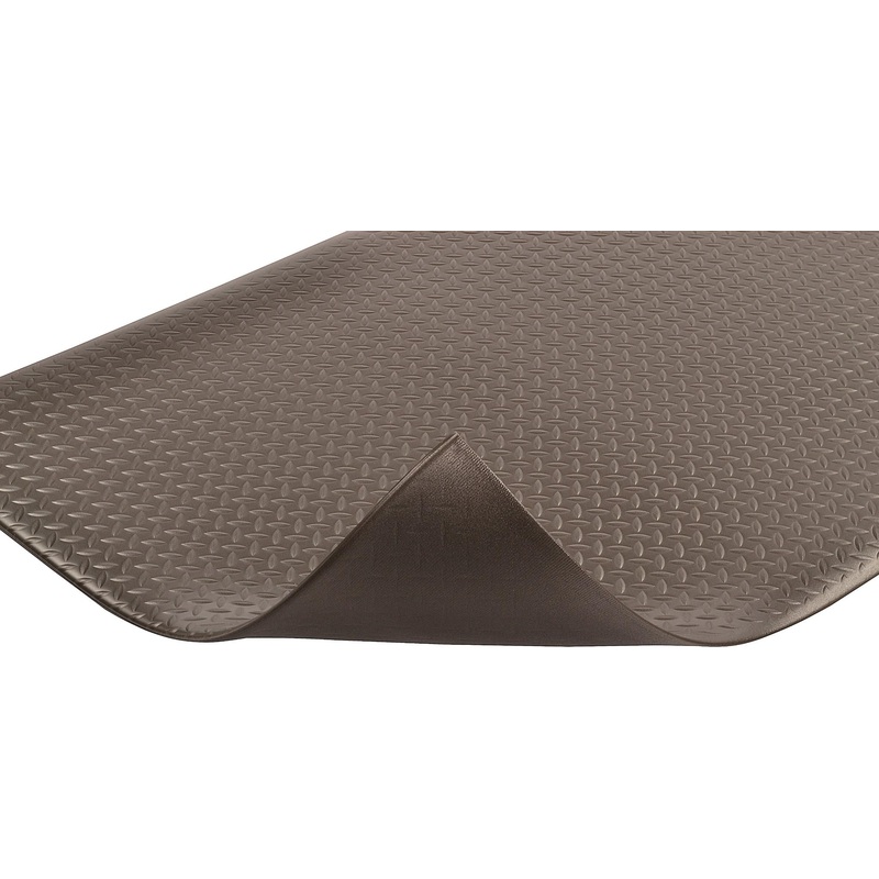 Notrax 419 Diamond Sof-Tred with Dyna-Shield 2' x 60' x 1/2" Anti Fatigue Mat, Slip Resistant Diamond Textured Surface, Ideal for Industrial and Commercial Workplaces, Black, 419R0024BL Black 2'W x 60'L Diamond Textured Surface
