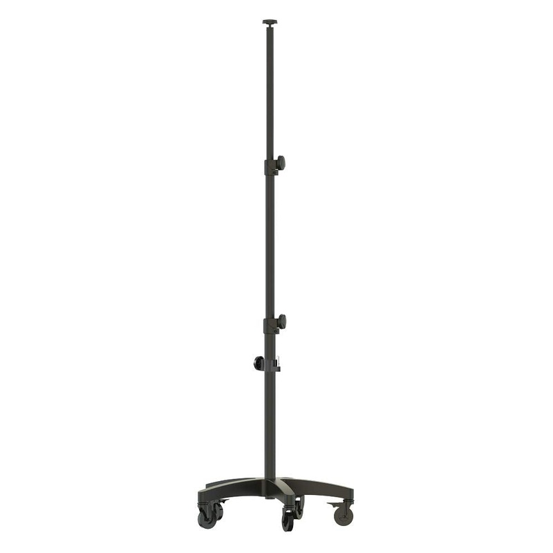 SCANGRIP WHEEL STAND, for Mobile Work Light Positioning in the Workshop, Detailing Light Stand, Extendable from 3 ft to 6,2 ft, Bracket for Second Work Light