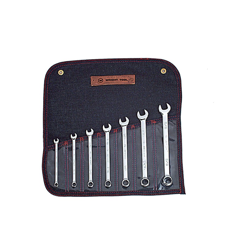 Wright Tool 905 Full Polish 12 Point Combination Wrench Set 1/4" - 5/8" (7-Piece)