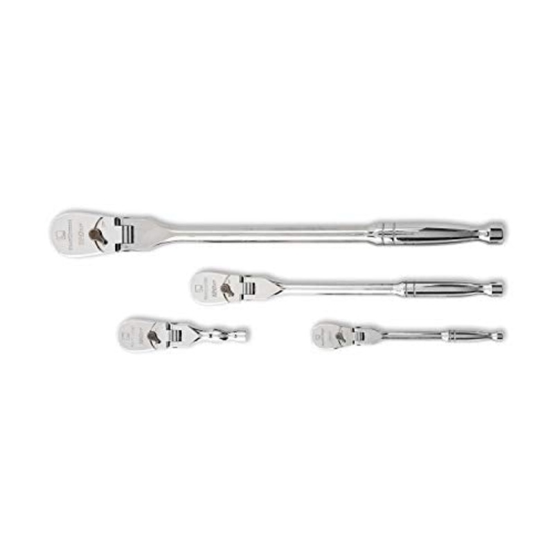 GEARWRENCH Flex Head Ratchet Set 4-Piece Teardrop 120XP 1/4in 3/8 In. & 1/2 In. Drive
