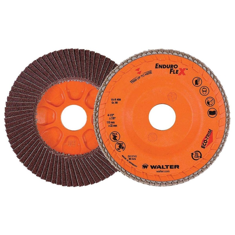 Walter 06B454 ENDURO-FLEX Abrasive Flap Disc [Pack of 10] 40 Grit Finishing Disc 4-1/2 Inches 40 10 Threaded Hole 13300 RPM