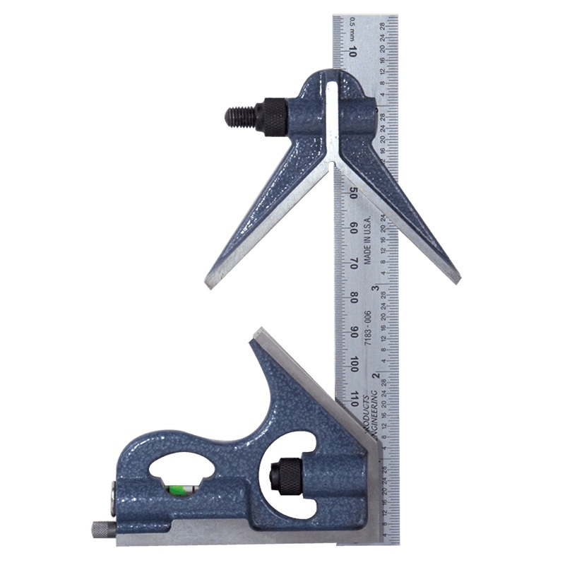 PEC Tools 7124-006H 6 E/M Hardened 3-Piece Combination Square