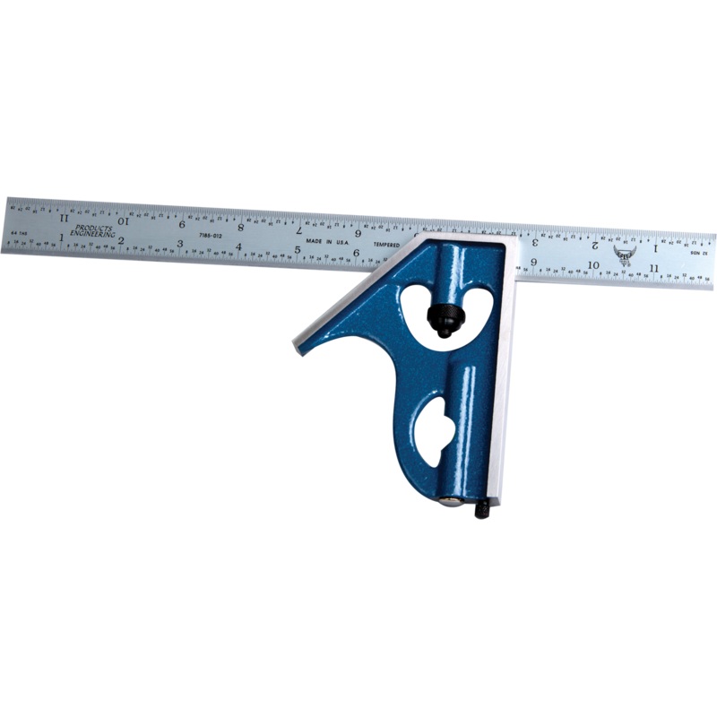 PEC Tools 7141-018H 18 Hardened 16R 2-Piece Combination Square