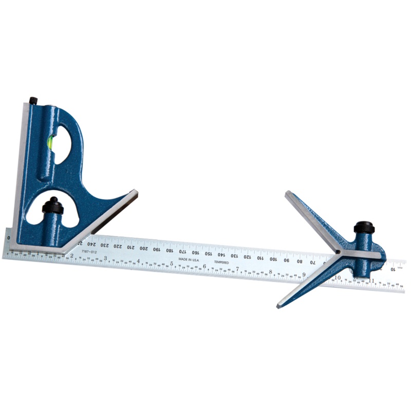 PEC Tools 7142-018H 18 Hardened 16R 3-Piece Combination Square