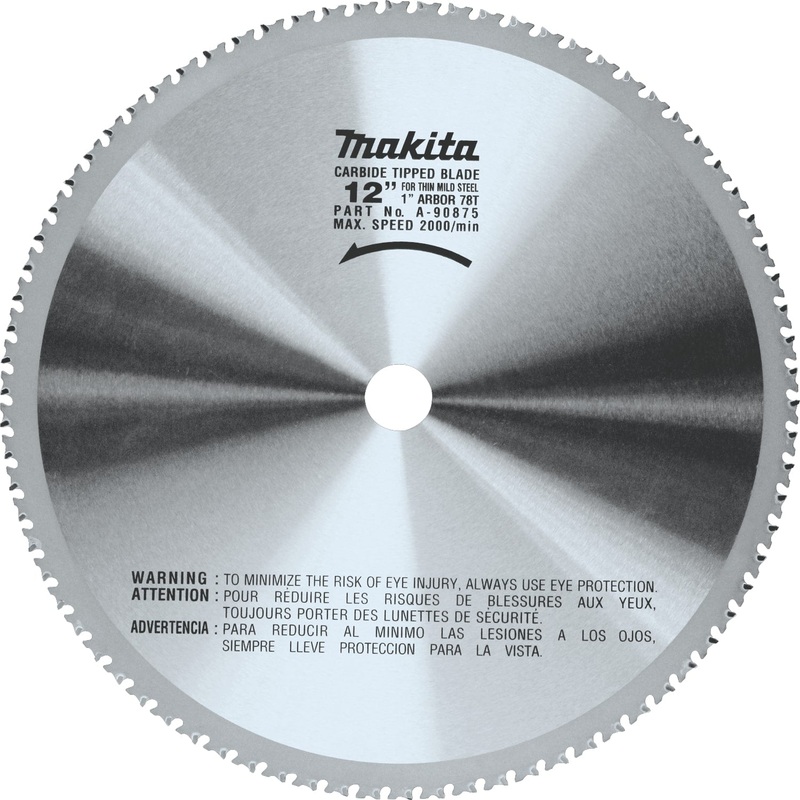 Makita A-90875 12" 78T CarbideTipped Saw Blade, Ferrous Metal, Thin Gauge