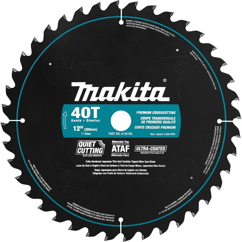 Makita A-94786 12" 40T UltraCoated Miter Saw Blade