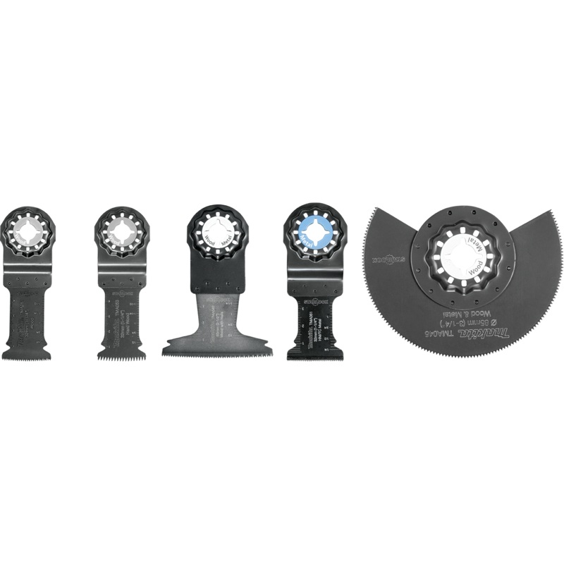 Makita B-67197 Starlock Oscillating MultiTool 5Piece Accessory Cutting Blade Set with Case