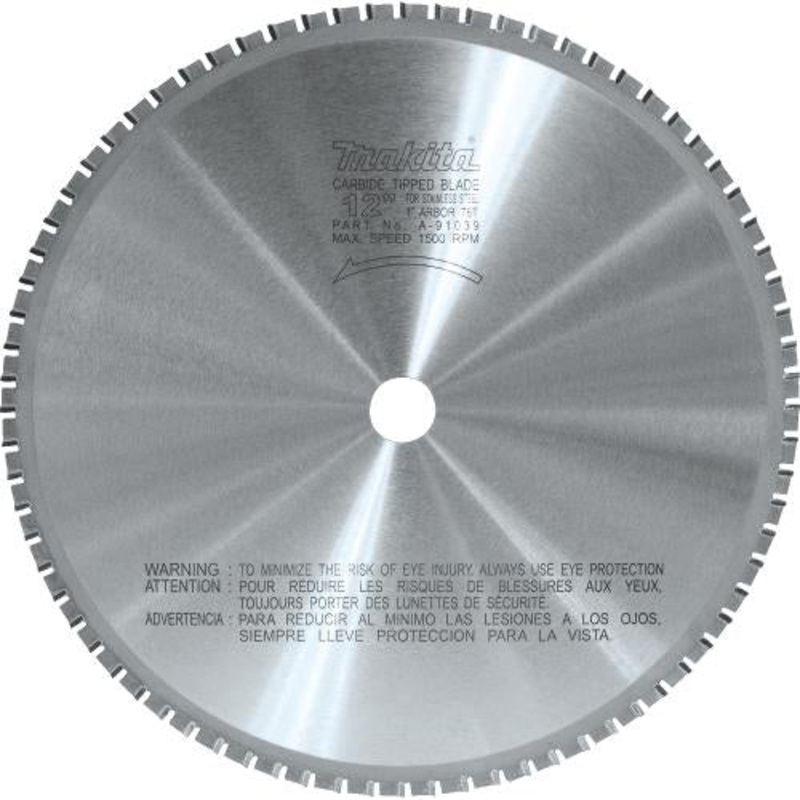 Makita A-91039 12" (76T) CarbideTipped Metal Cutting Blade, Stainless Steel