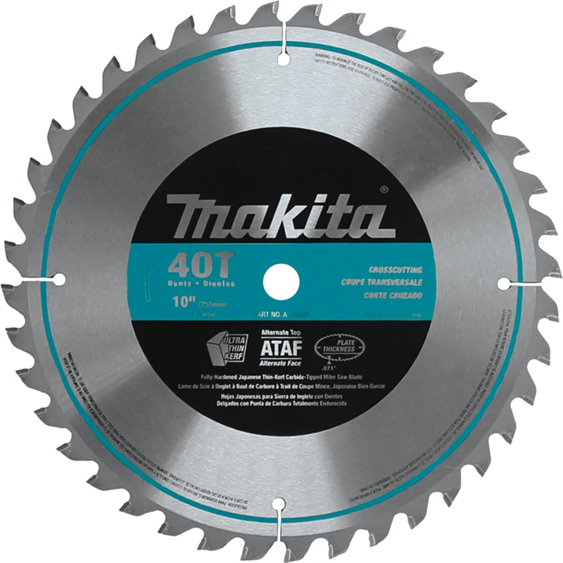 Makita A-93669 10" 40T MicroPolished Miter Saw Blade