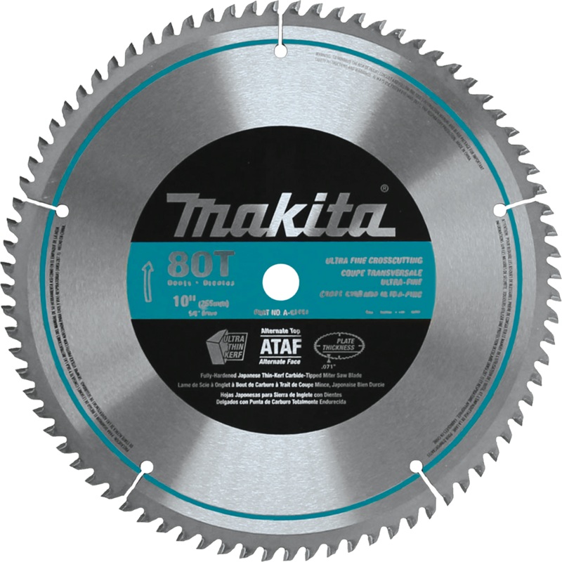 Makita A-93681 10" 80T MicroPolished Miter Saw Blade