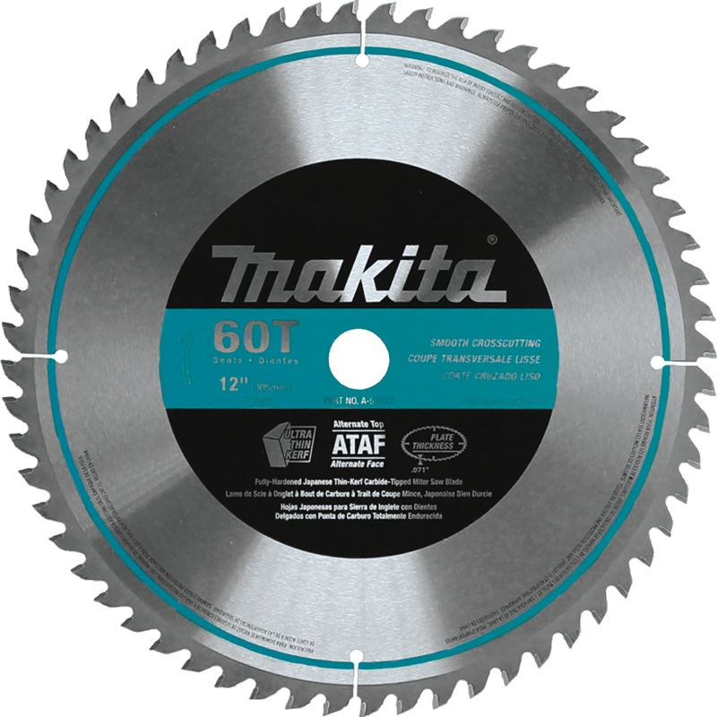 Makita A-93712 12" 60T MicroPolished Miter Saw Blade