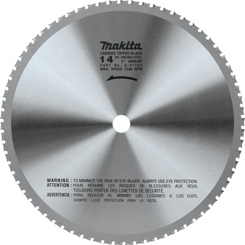 Makita A-97592 14" (70T) CarbideTipped Metal Cutting Blade, Ferrous Metal