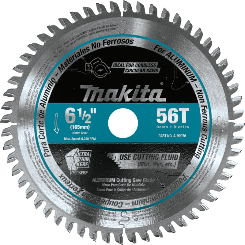 Makita A-99976 61/2" 56T CarbideTipped Cordless Plunge Saw Blade