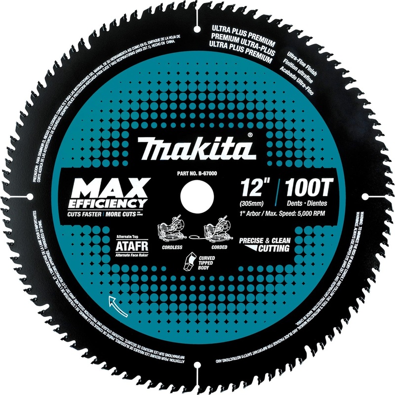 Makita B-67000 12" 100T CarbideTipped Max Efficiency Miter Saw Blade
