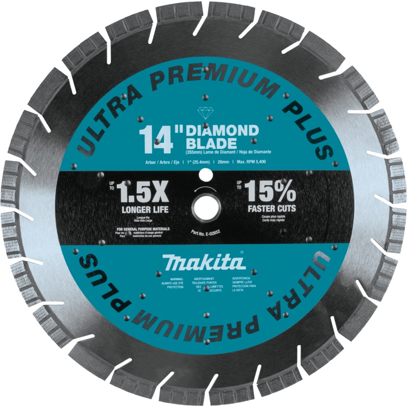 Makita E-02652 14" UltraPremium Plus Diamond Blade, Segmented