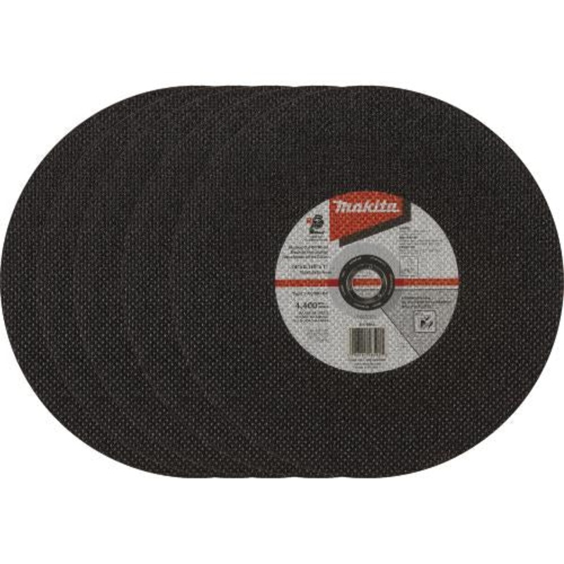 Makita E-04983-5 14" x .110" x 1" Type 1 30 Grit Thin CutOff Wheel for Aluminum Cutting, 5/pk