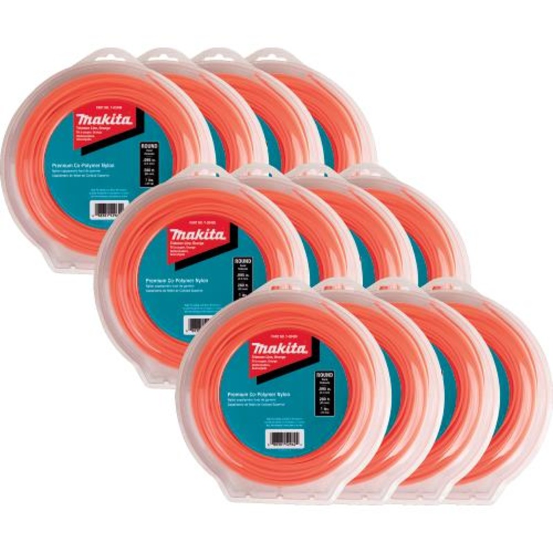 Makita T-03729 Round Trimmer Line, 0.095, Orange, 280, 1 lbs., 12/pk