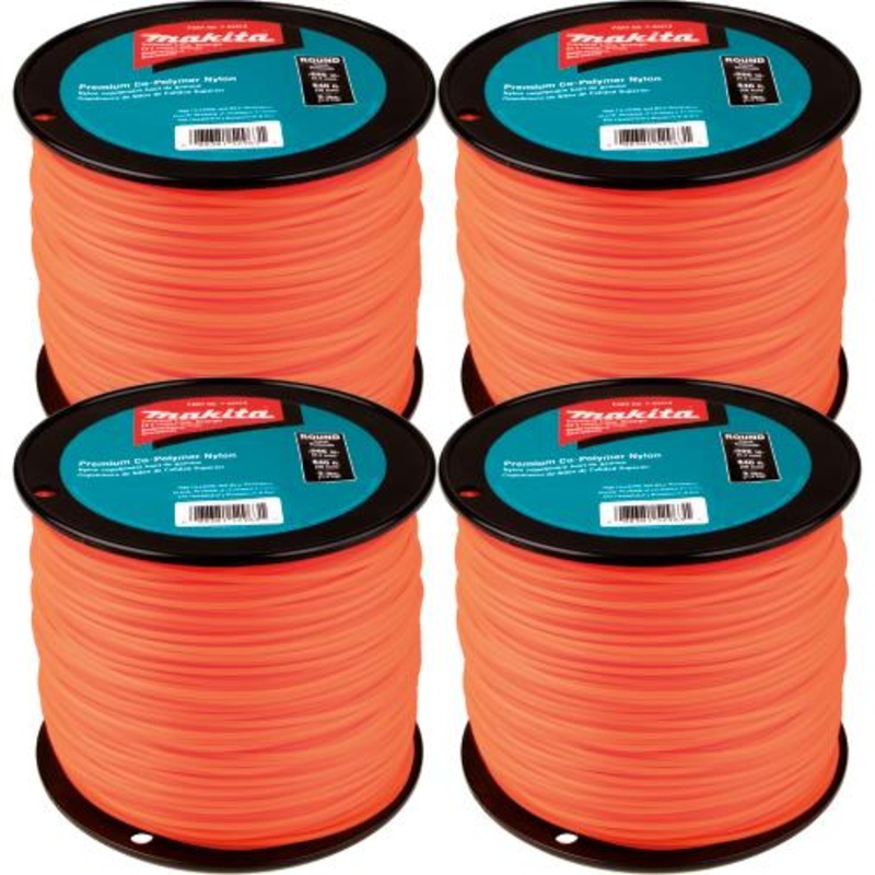 Makita T-03735 Round Trimmer Line, 0.095, Orange, 840, 3 lbs., 4/pk