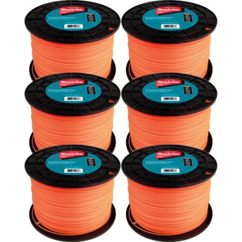Makita T-03741 Round Trimmer Line, 0.095, Orange, 1,400, 5 lbs., 6/pk