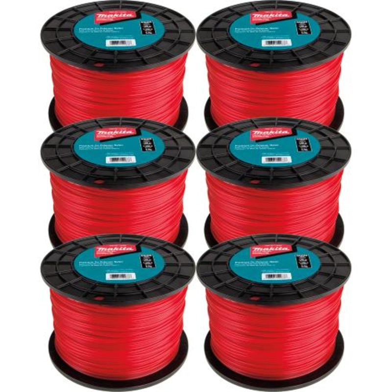 Makita T-03779 Round Trimmer Line, 0.105, Red, 1,150, 5 lbs., 6/pk