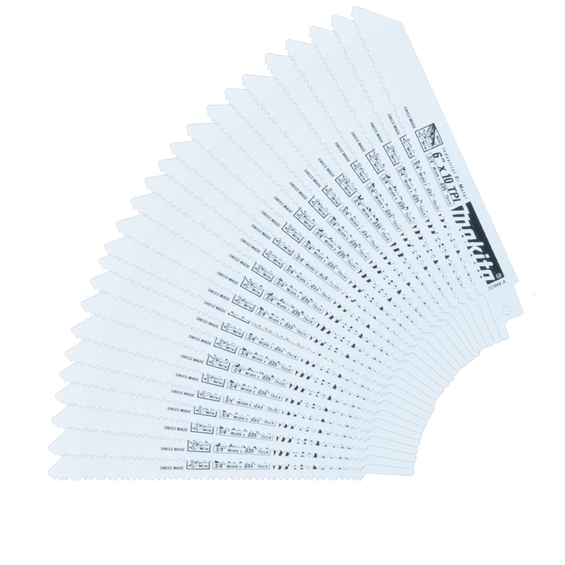 Makita 723064-A-25 6" AllPurpose Recipro Saw Blade, 10TPI, 25/pk