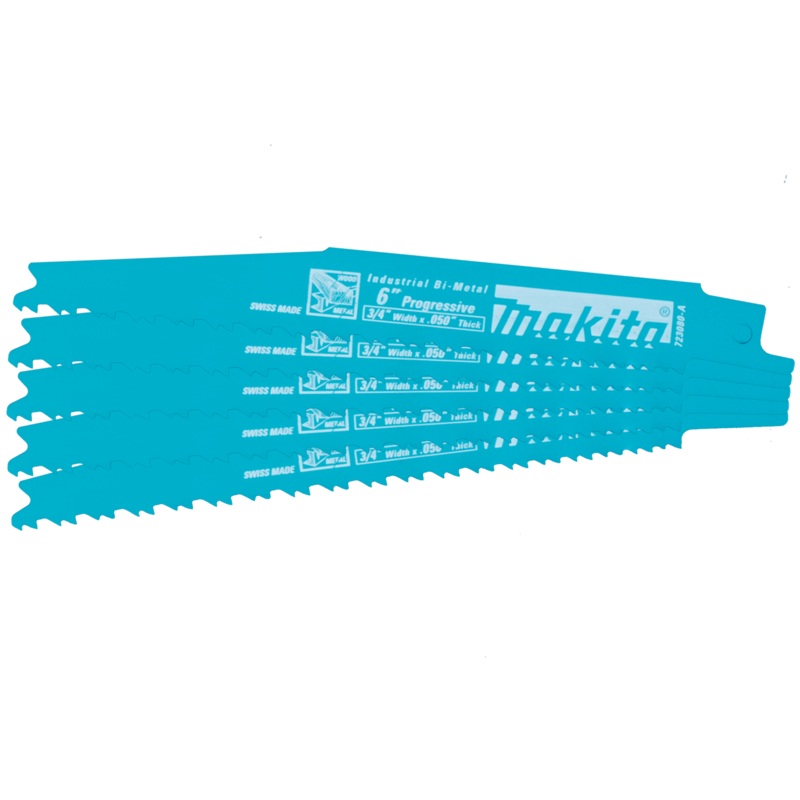 Makita 723080-A-5 6" AllPurpose Recipro Saw Blade, Progressive, 5/pk