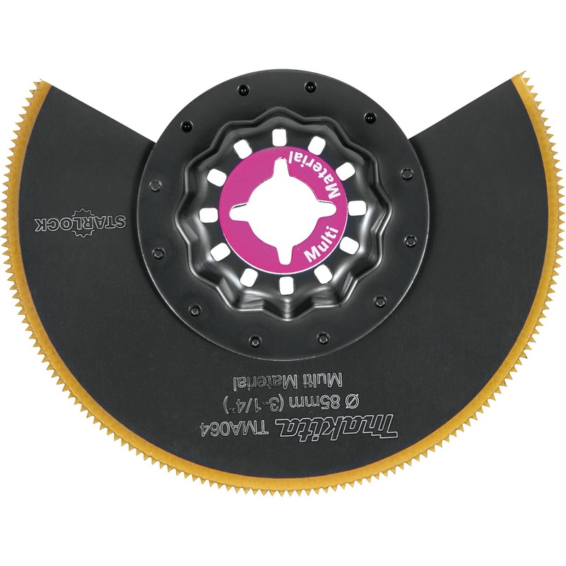 Makita B-67125 Starlock Oscillating MultiTool 31/4" BiMetal Round Segmented Saw Blade with Titanium Tooth Coating